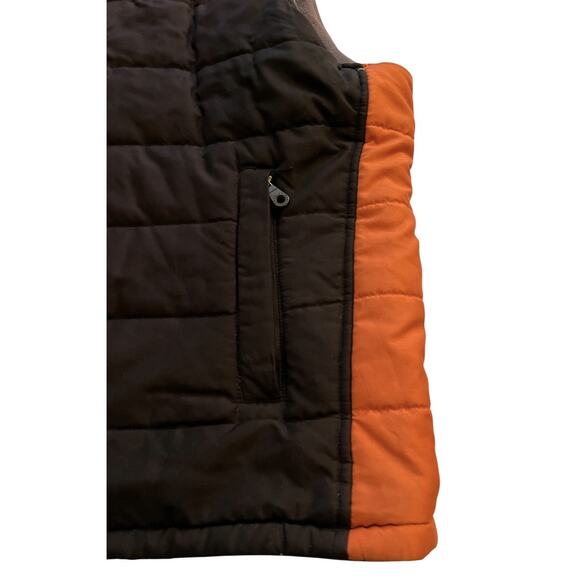 Harley Davidson Reversible Vest Men’s XL Black Gray Fleece Warm Embroidered Puff - Picture 5 of 11